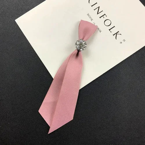 Korean Retro British Bowtie, Elegant Collar Necktie for Women's Formal Dress