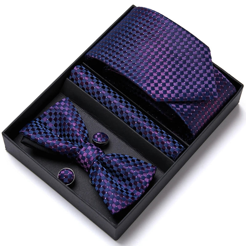 Bow Tie For Men Formal Dress Tuxedo NeckTie Handkerchief