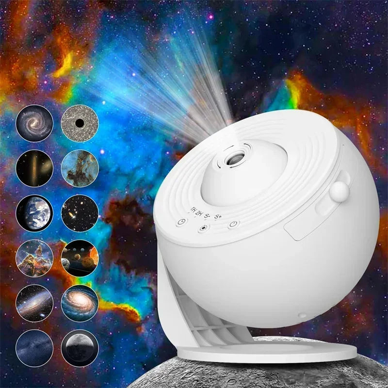 LED Space Galaxy Galaxy Projector, 13 in 1 Star Projector Galaxy Light, Ceiling Night Light Milky Way Mood Lighting with Timer