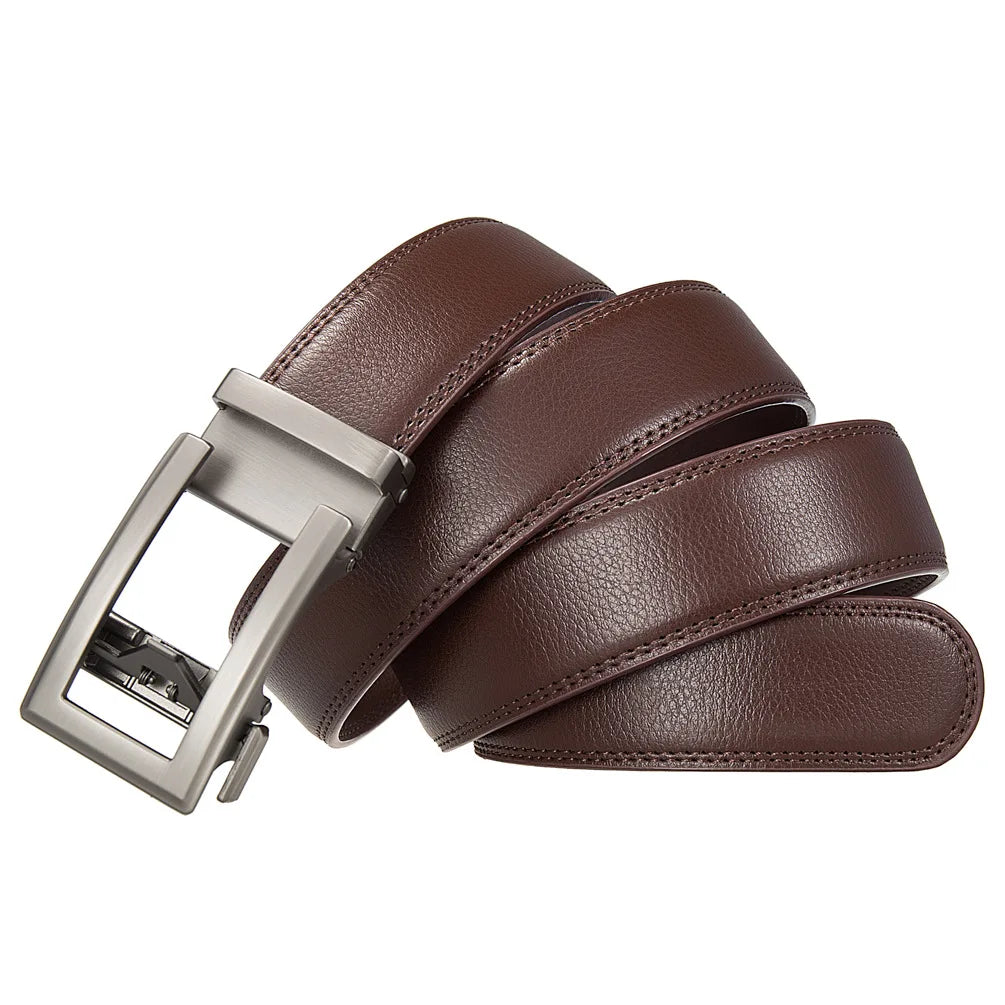 Business Belts for Men Genuine Leather Automatic Men Belt