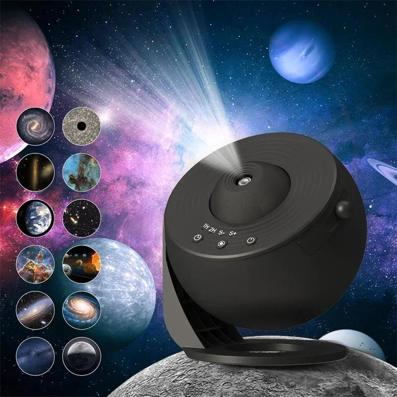 LED Space Galaxy Galaxy Projector, 13 in 1 Star Projector Galaxy Light, Ceiling Night Light Milky Way Mood Lighting with Timer