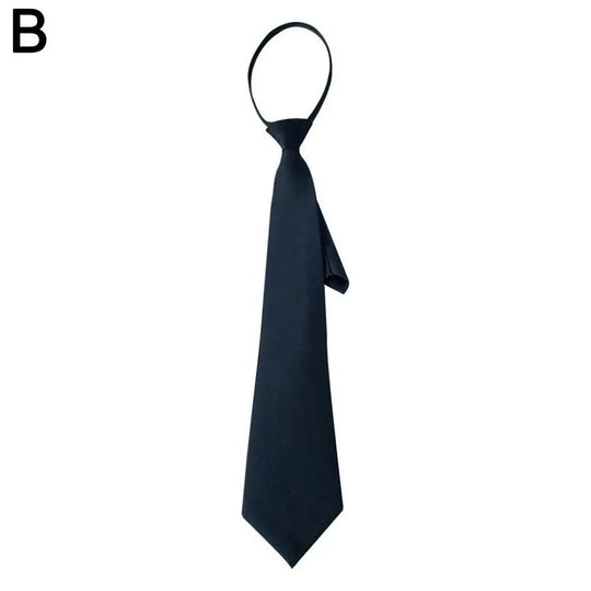 Ties Preppy Style Men Women Black Necktie