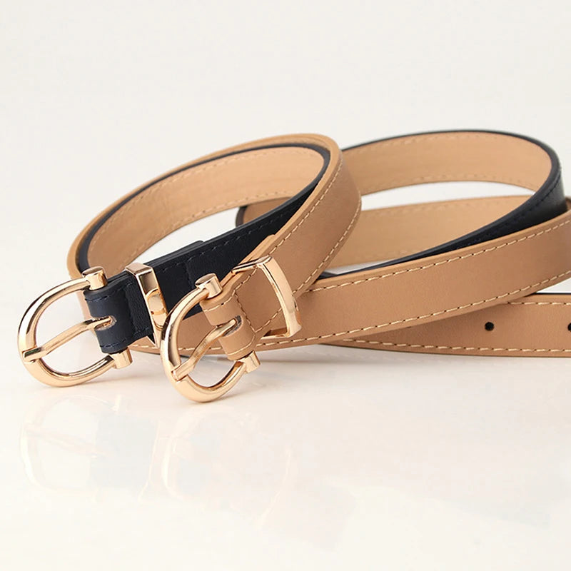Leather Female Belt Strap Black Brown Green