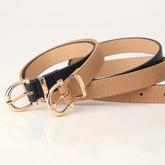 Leather Female Belt Strap Black Brown Green