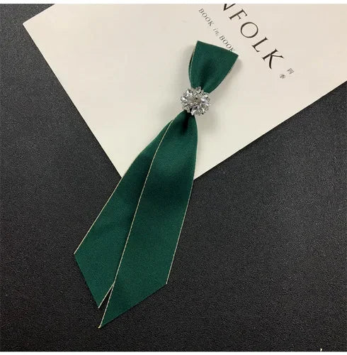 Korean Retro British Bowtie, Elegant Collar Necktie for Women's Formal Dress