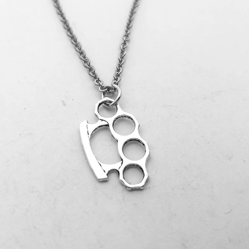 Brass Knuckles Pendant Necklace for Women