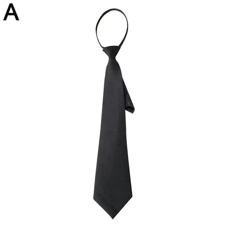 Ties Preppy Style Men Women Black Necktie