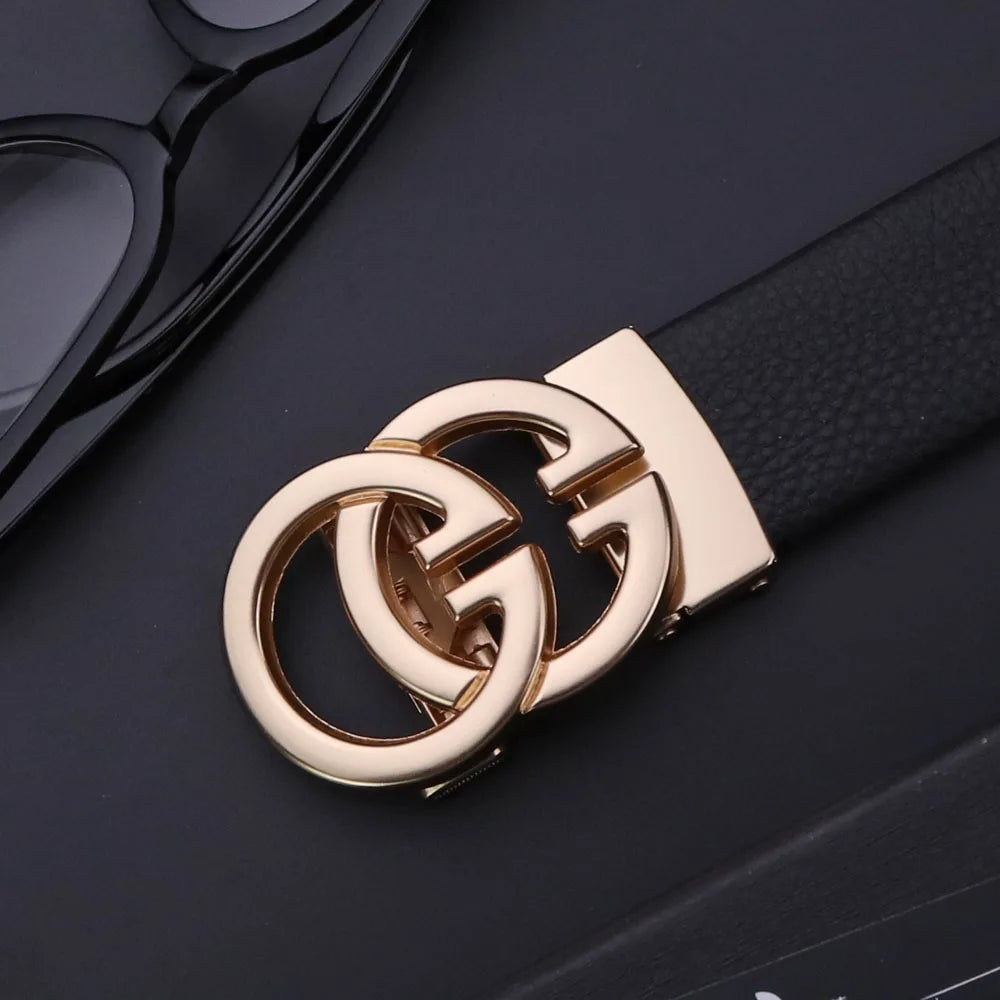 Business Men Belts Luxury Brand Famous Genuine Leather Male Belts