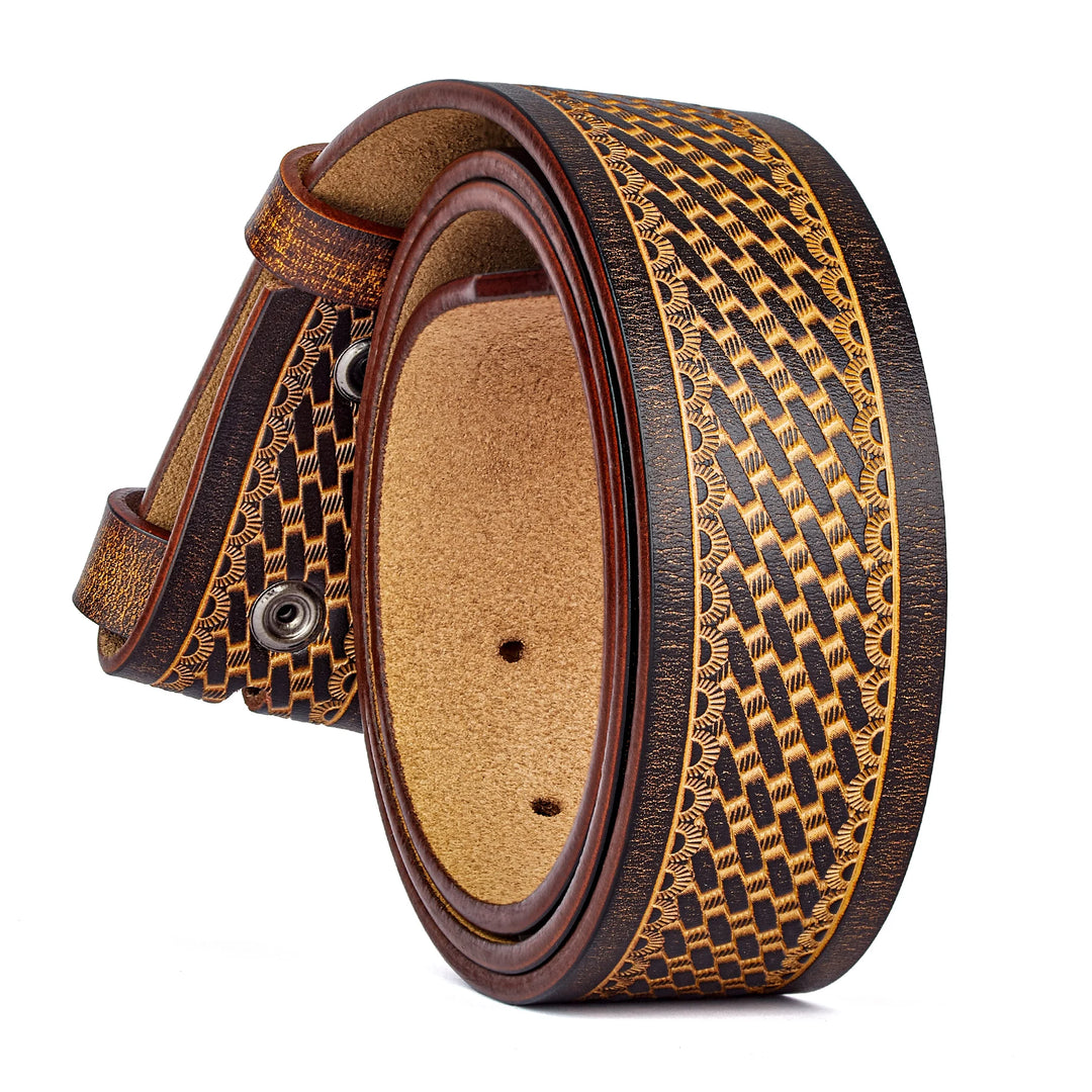 No Buckle Strap Pin Buckle Belt Body High Quality Male Belts